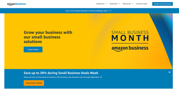 Amazon Business Marketplace Homepage
