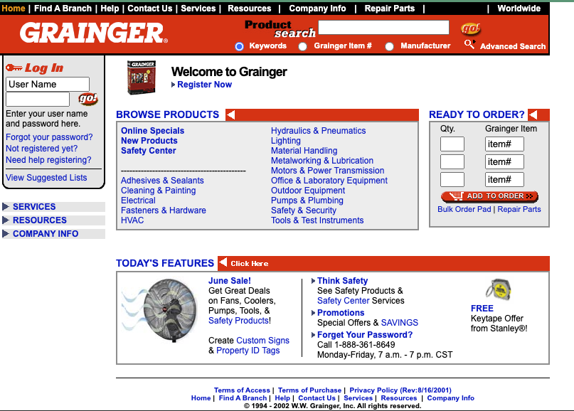 Grainger.com Web Archive